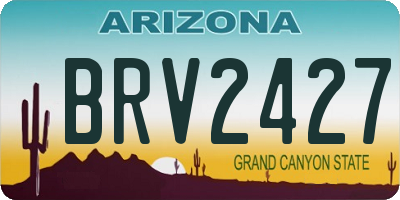 AZ license plate BRV2427