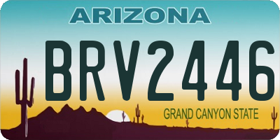 AZ license plate BRV2446