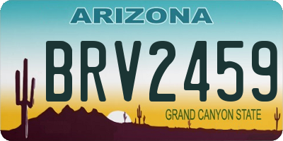 AZ license plate BRV2459