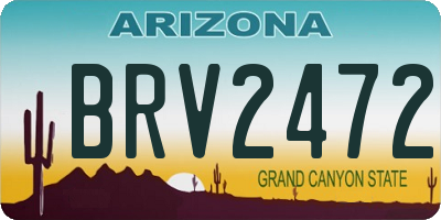 AZ license plate BRV2472