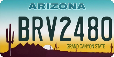 AZ license plate BRV2480