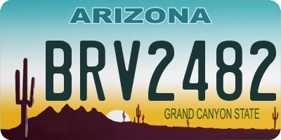 AZ license plate BRV2482