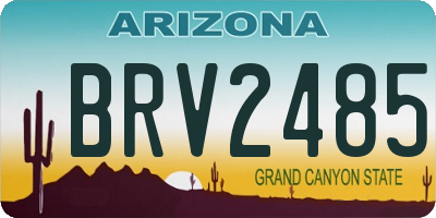 AZ license plate BRV2485