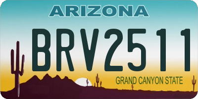 AZ license plate BRV2511