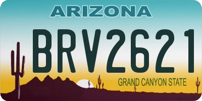 AZ license plate BRV2621