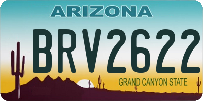 AZ license plate BRV2622