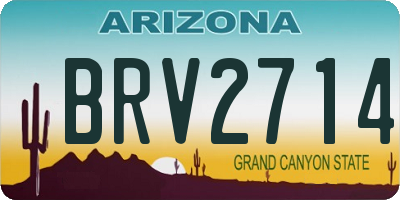 AZ license plate BRV2714