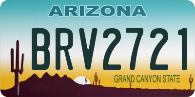 AZ license plate BRV2721