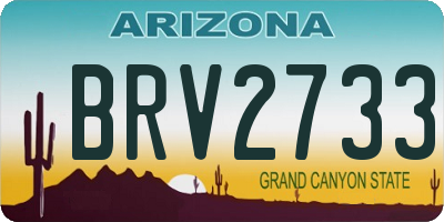 AZ license plate BRV2733