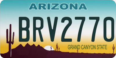 AZ license plate BRV2770