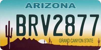 AZ license plate BRV2877