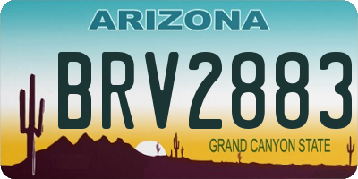 AZ license plate BRV2883
