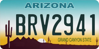 AZ license plate BRV2941