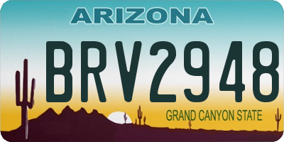 AZ license plate BRV2948
