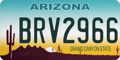 AZ license plate BRV2966