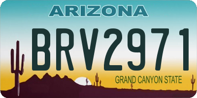 AZ license plate BRV2971