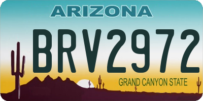 AZ license plate BRV2972