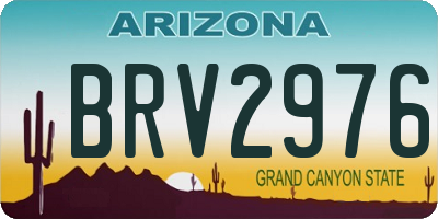 AZ license plate BRV2976
