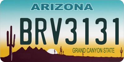 AZ license plate BRV3131
