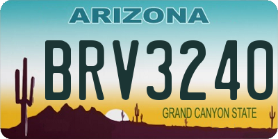 AZ license plate BRV3240
