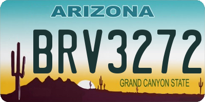 AZ license plate BRV3272