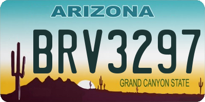 AZ license plate BRV3297