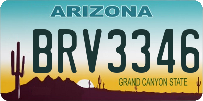 AZ license plate BRV3346