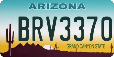 AZ license plate BRV3370