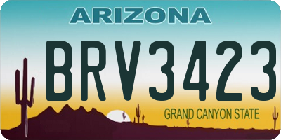 AZ license plate BRV3423