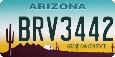AZ license plate BRV3442