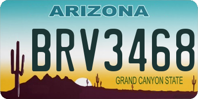 AZ license plate BRV3468