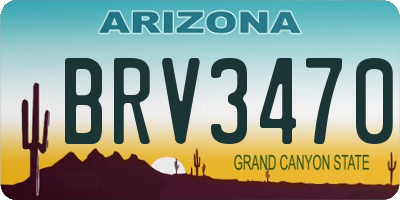 AZ license plate BRV3470