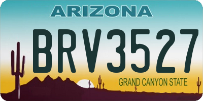AZ license plate BRV3527