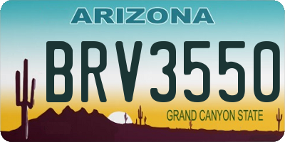 AZ license plate BRV3550