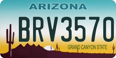 AZ license plate BRV3570