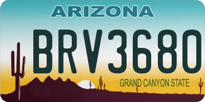 AZ license plate BRV3680