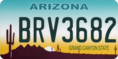 AZ license plate BRV3682