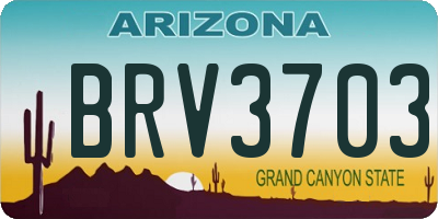 AZ license plate BRV3703