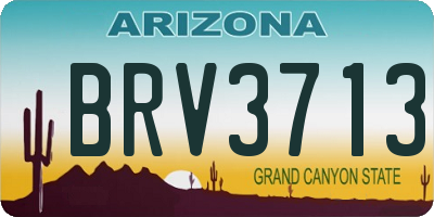 AZ license plate BRV3713