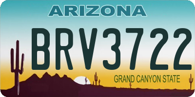 AZ license plate BRV3722