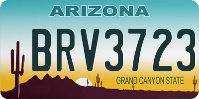 AZ license plate BRV3723