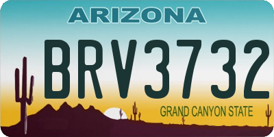 AZ license plate BRV3732