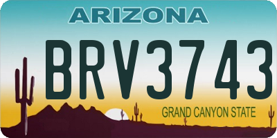 AZ license plate BRV3743