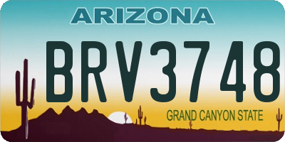 AZ license plate BRV3748