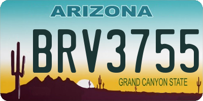 AZ license plate BRV3755