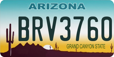 AZ license plate BRV3760