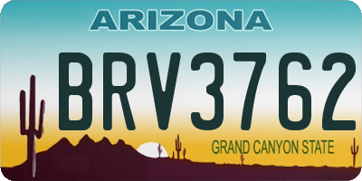 AZ license plate BRV3762
