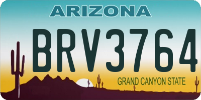AZ license plate BRV3764