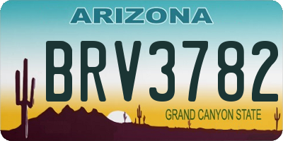 AZ license plate BRV3782