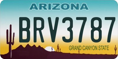 AZ license plate BRV3787